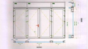 Kích thước cửa nhôm Xingfa cho cửa 4 cánh